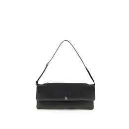 Courrèges Black Calf Leather Bos Taurus Shoulder Bag