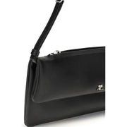Courrèges Black Calf Leather Bos Taurus Shoulder Bag