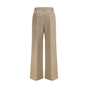 Valentino Beige Fleece Wool Casual Pants