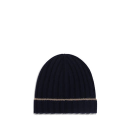 Brunello Cucinelli Blue Cashmere Beanie