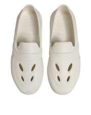 Dolce & Gabbana White Rubber Slides Low Top Sneakers Shoes