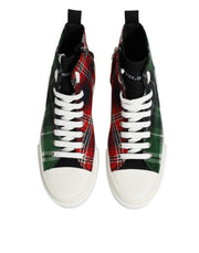 Dolce & Gabbana Multicolor DG Logo Men High Top Sneakers Shoes