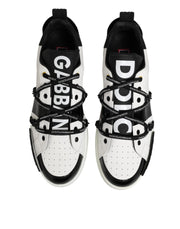 Dolce & Gabbana White Leather Logo Portofino Sneakers Shoes