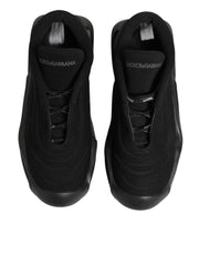 Dolce & Gabbana Black Lace Up Wave Low Top Men Sneaker Shoes