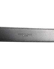 Dolce & Gabbana Black Leather Classic Metal Logo Buckle Belt