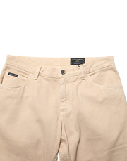 Dolce & Gabbana Beige Cotton Skinny Regular Men Denim Jeans