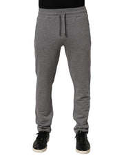 Dolce & Gabbana Cotton Jogger Sweatpants Trouser Gray
