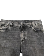 Dolce & Gabbana Gray Cotton Stretch Slim Fit Men Denim Jeans