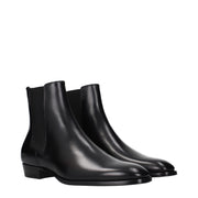 Celine Black Leather Ankle Boots