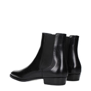 Celine Black Leather Ankle Boots