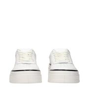 Jil Sander White Leather Platform Sneakers