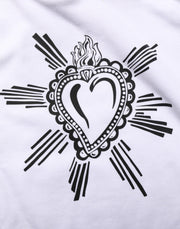 Dolce & Gabbana White Sacred Heart Hooded Sweatshirt Sweater