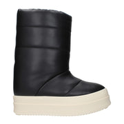 Rick Owens Black Leather Ankle Boots