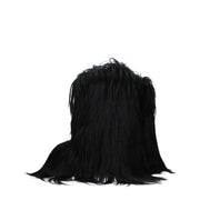 Rick Owens Black Fur Ankle Boots