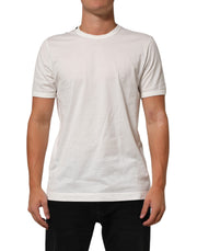 Dolce & Gabbana White Cotton Goodluck 2020 Crew Neck T-shirt