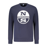 North Sails Blue Cotton Men Sweatshirt