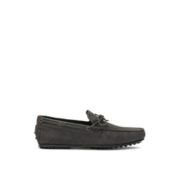 Tod's Gray Nubuc Leather Moccassin