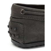 Tod's Gray Nubuc Leather Moccassin