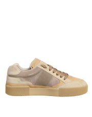 Dolce & Gabbana Beige Leather Miami Low Top Sneakers Men Shoes