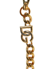 Dolce & Gabbana Black Leather Pearl Chain Bag Accessory Shoulder Strap