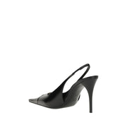Saint Laurent Black Calf Leather Bos Taurus High Heel Pumps