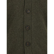 Brooksfield Green Fleece Wool Cardigan