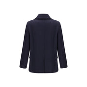 Burberry Blue Wool Coat