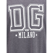 Dolce & Gabbana Gray Cotton T-Shirt