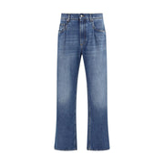 Dolce & Gabbana Blue Cotton Relaxed Fit Jeans