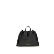 Brunello Cucinelli Black Calf Leather Bos Taurus Shoulder Bag