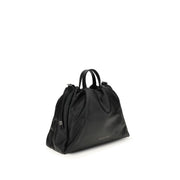 Brunello Cucinelli Black Calf Leather Bos Taurus Shoulder Bag