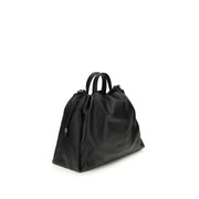 Brunello Cucinelli Black Calf Leather Bos Taurus Shoulder Bag