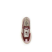 Valentino Garavani Red Calf Leather Bos Taurus Low Top Sneakers