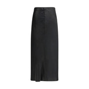 Margiela Black Acetate Midi Skirt