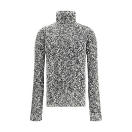 Dolce & Gabbana White Fleece Wool Turtleneck