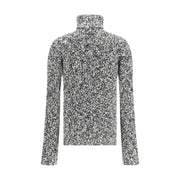 Dolce & Gabbana White Fleece Wool Turtleneck