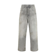 Haikure Gray Cotton Straight-Leg Jeans