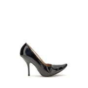 Margiela Black Calf Leather Bos Taurus High Heel Pumps