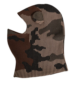 Dolce & Gabbana Multicolor Camouflage Balaclava Mask Men Cap One Size Hat