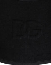 Dolce & Gabbana Black Lace Stole Knitted DG Logo Men One Size  Scarf
