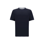 Brunello Cucinelli Blue Cotton T-Shirt