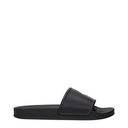 Marcelo Burlon Black Cotton Slippers