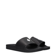 Marcelo Burlon Black Cotton Slippers