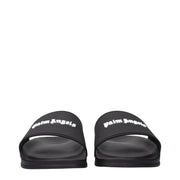 Palm Angels Black Cotton Slippers