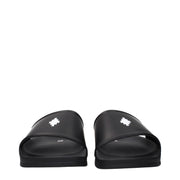 Marcelo Burlon Black Cotton Slippers