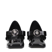 Versace Black Leather Mid Heel Pumps