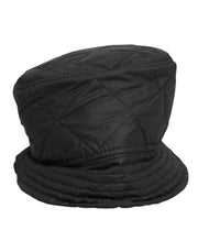Dolce & Gabbana Black Nylon Quilted Bucket Men Capello Hat