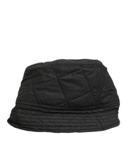 Dolce & Gabbana Black Nylon Quilted Bucket Men Capello Hat
