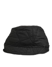 Dolce & Gabbana Black Nylon Quilted Bucket Men Capello Hat