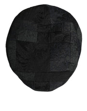 Dolce & Gabbana Black Polyester Newsboy Men Cloth Capello Hat